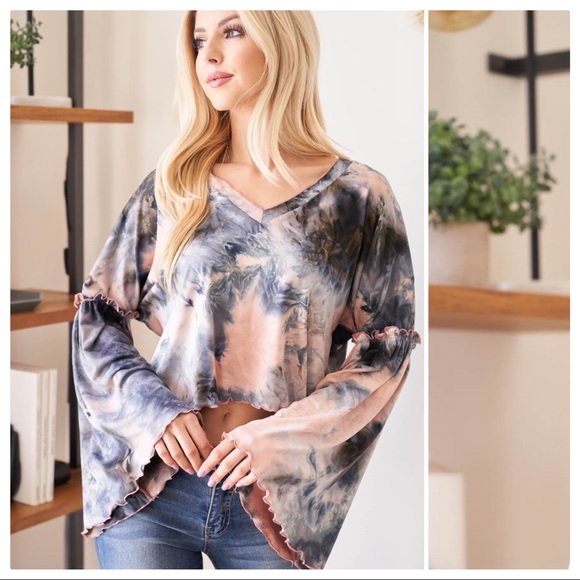 Galaxy Tie Dye Lux Comfort Top - Picture 7 of 15